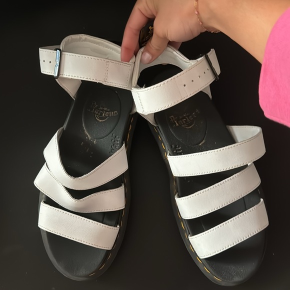 White Platform Dr.Marten Sandals - Picture 2 of 3